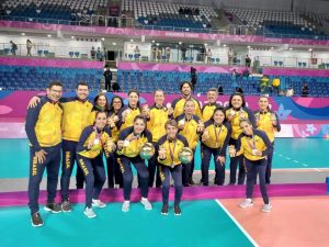 Equipe feminina prata em Lima 2019 Fonte: CBVD