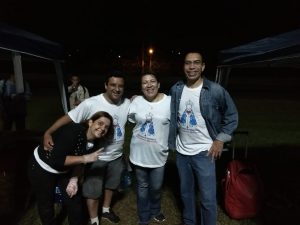 Parte da equipe de voluntários